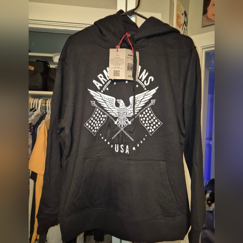 Armor Jeans Black Graphic Hoodie